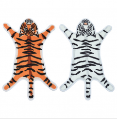 4Pcs Rugs Living Rooms Shaggy Tiger Shape Carpets 2 Sets